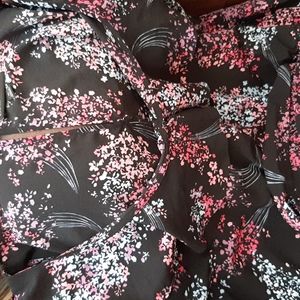 Long sleeve dress with keyhole back and sash belt by Lane Bryant